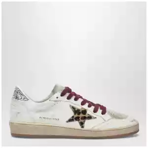 Golden Goose Ball Star Sneakers with leopard-print pony hair star