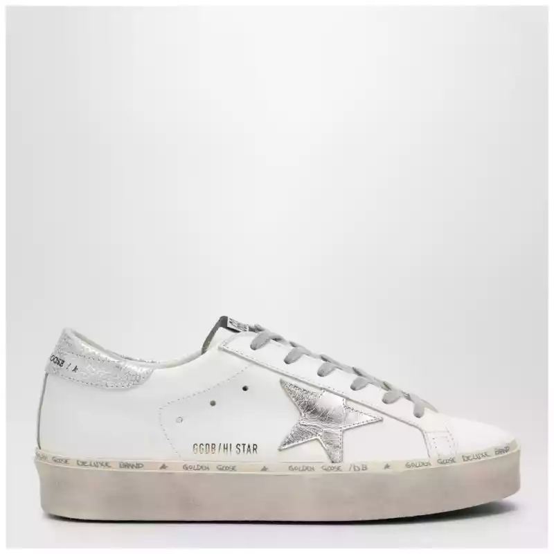 Golden Goose White/silver Hi-Star Sneakers