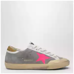 Golden Goose Super-Star Sneakers in taupe/fuchsia/ochre