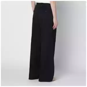 Golden Goose Wide black wool trousers