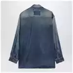 Golden Goose Blue oversized Patty shirt with denim print