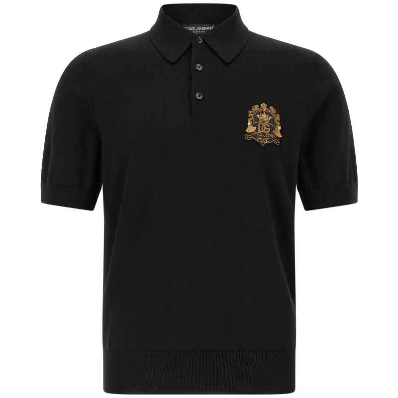 GXZ02ZJDVG8N0000_01_M_2026-02-02T09-29-11.735Z-1 Dolce & Gabbana Heraldic Patch Polo Shirt