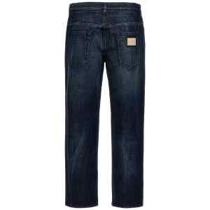 Dolce & Gabbana Fringed Stitching Jeans