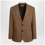 Ami Paris Hazelnut single-breasted wool jacket