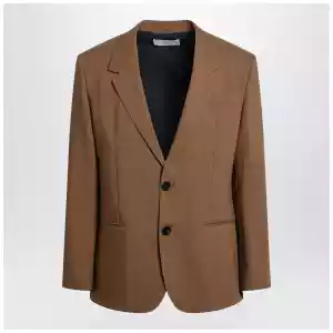 Ami Paris Hazelnut single-breasted wool jacket