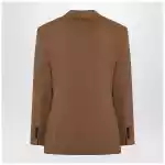 Ami Paris Hazelnut single-breasted wool jacket