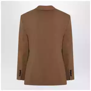 Ami Paris Hazelnut single-breasted wool jacket