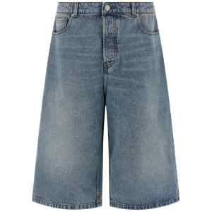 Ami Paris Denim Bermuda Shorts