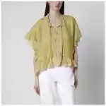 ISABEL MARANT Étoile Ochre Payton cotton blouse with floral lace