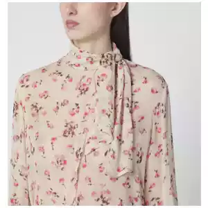 ISABEL MARANT Étoile Beige blouse with floral print