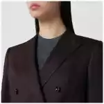Tagliatore Brown linen-blend double-breasted jacket