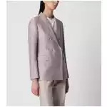 Tagliatore Pink double-breasted cotton jacket