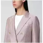 Tagliatore Pink double-breasted cotton jacket