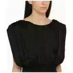 Jil Sander Long dress with black ruffles
