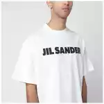 Jil Sander White boxy T-shirt with logo