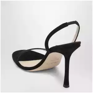 Jimmy Choo Jenn 100 black suede sandals
