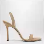 Jimmy Choo Jenn 100 beige suede sandals