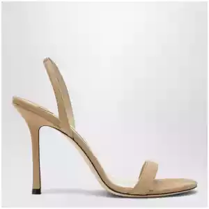Jimmy Choo Jenn 100 beige suede sandals