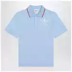 adidas by Wales Bonner Light blue polo shirt with logo