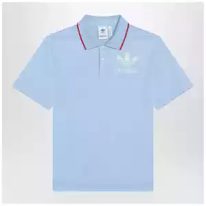adidas by Wales Bonner Light blue polo shirt with logo