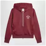 adidas by Wales Bonner Bordeaux hooded sweatshirt in cotton blend