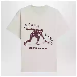 adidas x Brain Dead Ivory cotton T-shirt with logo