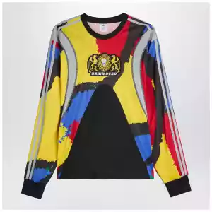 adidas x Brain Dead Black/Eqt Yellow jersey with logo patch