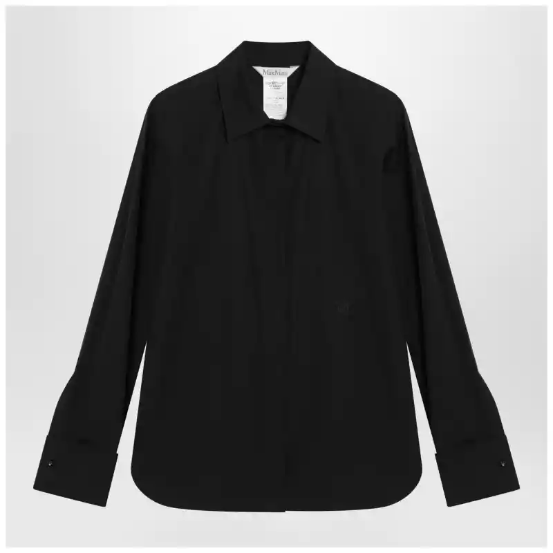 Max Mara Black cotton shirt with logo