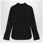 Max Mara Black cotton shirt with logo