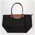 Longchamp Black Le Pliage Original L bag