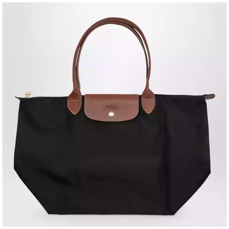 Longchamp Black Le Pliage Original L bag