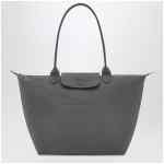Longchamp Anthracite grey shopping bag L Le Pliage One