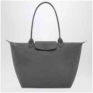 Longchamp Anthracite grey shopping bag L Le Pliage One