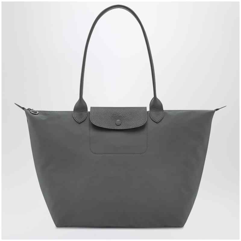 Longchamp Anthracite grey shopping bag L Le Pliage One