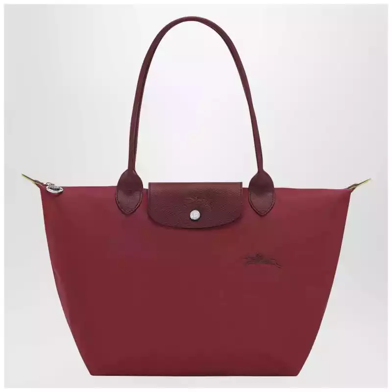 Longchamp Pomegranate-coloured Le Pliage Green M bag
