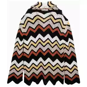 Alanui Cardigan in crochet zig zag multicolore