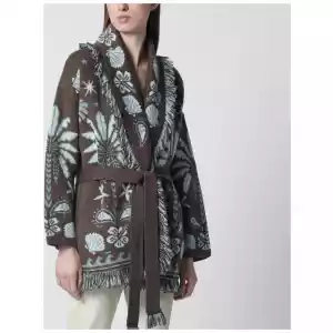 Alanui Echoes Of The Island brown/aquamarine cardigan