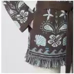 Alanui Echoes Of The Island brown/aquamarine cardigan