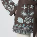Alanui Echoes Of The Island brown/aquamarine cardigan