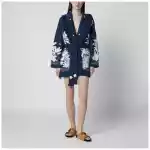 Alanui Postcard From Paradise cardigan Deep Blue/White Pearl