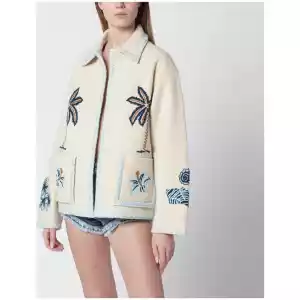 Alanui Sand-colored wool Remember Me jacket