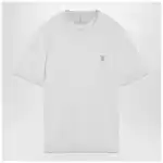 Brunello Cucinelli White T-shirt with faux layering effect