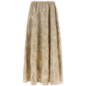 Brunello Cucinelli Dazzling Seabed Embroidery Skirt
