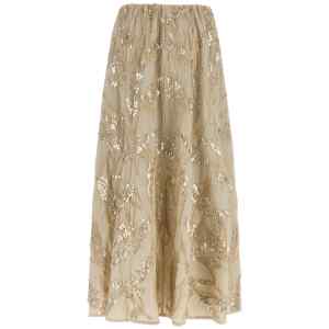 Brunello Cucinelli Dazzling Seabed Embroidery Skirt