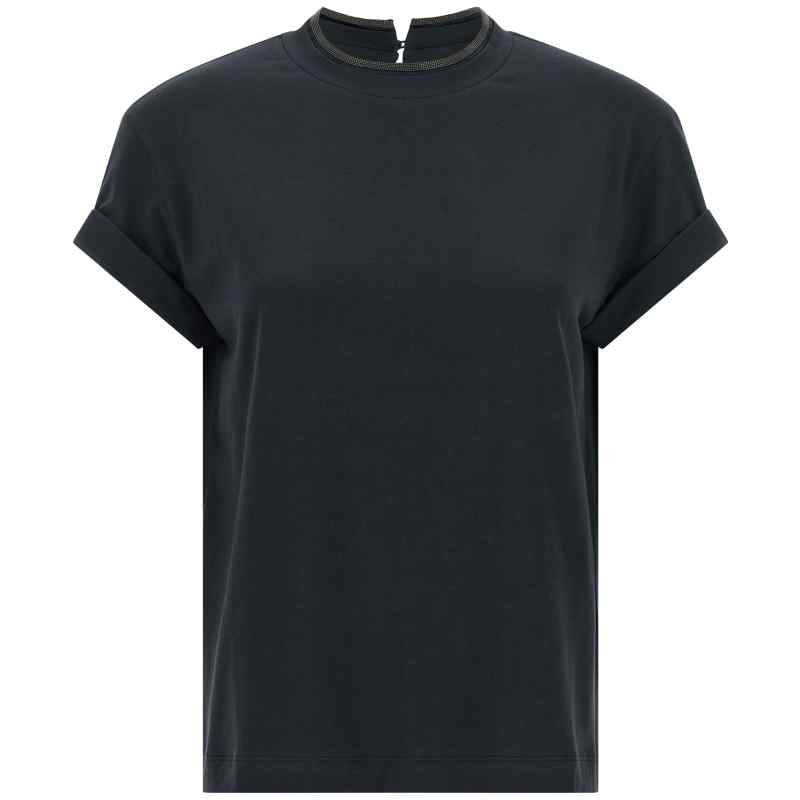 Brunello Cucinelli Shiny Collar T-shirt