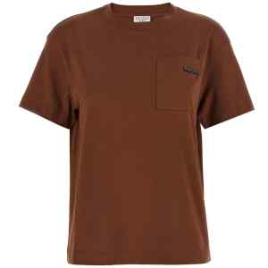 Brunello Cucinelli Shiny Tab T-shirt