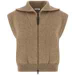 Brunello Cucinelli Shiny Zipper Pull Vest