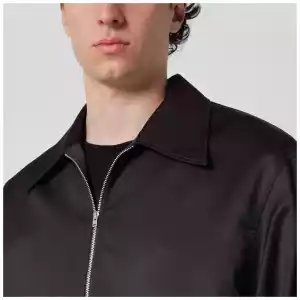Our Legacy Grape-colored Formflex fabric zip-up jacket