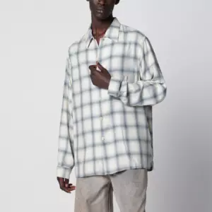 Our Legacy White shirt with check pattern in viscose