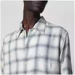Our Legacy White shirt with check pattern in viscose